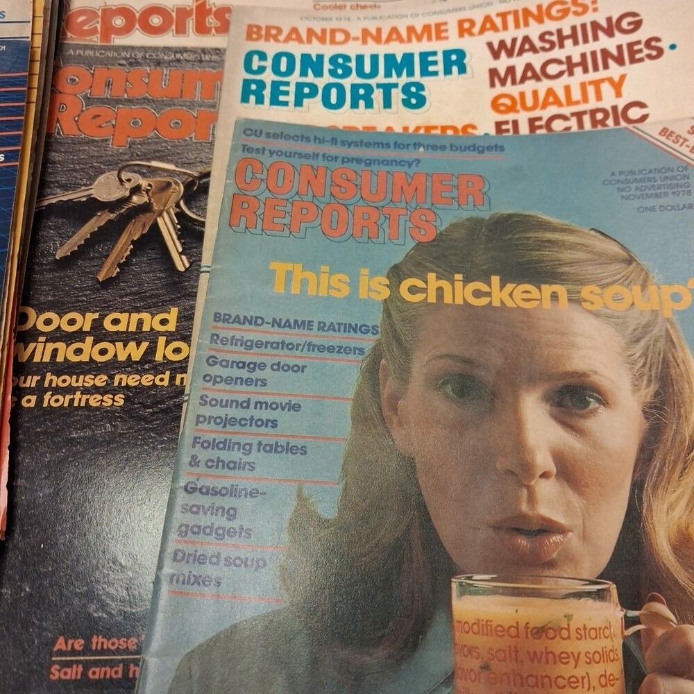 Lot Of 15 2= 1978 6 =1979 7=1980Consumer Reports
